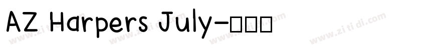 AZ Harpers July字体转换
